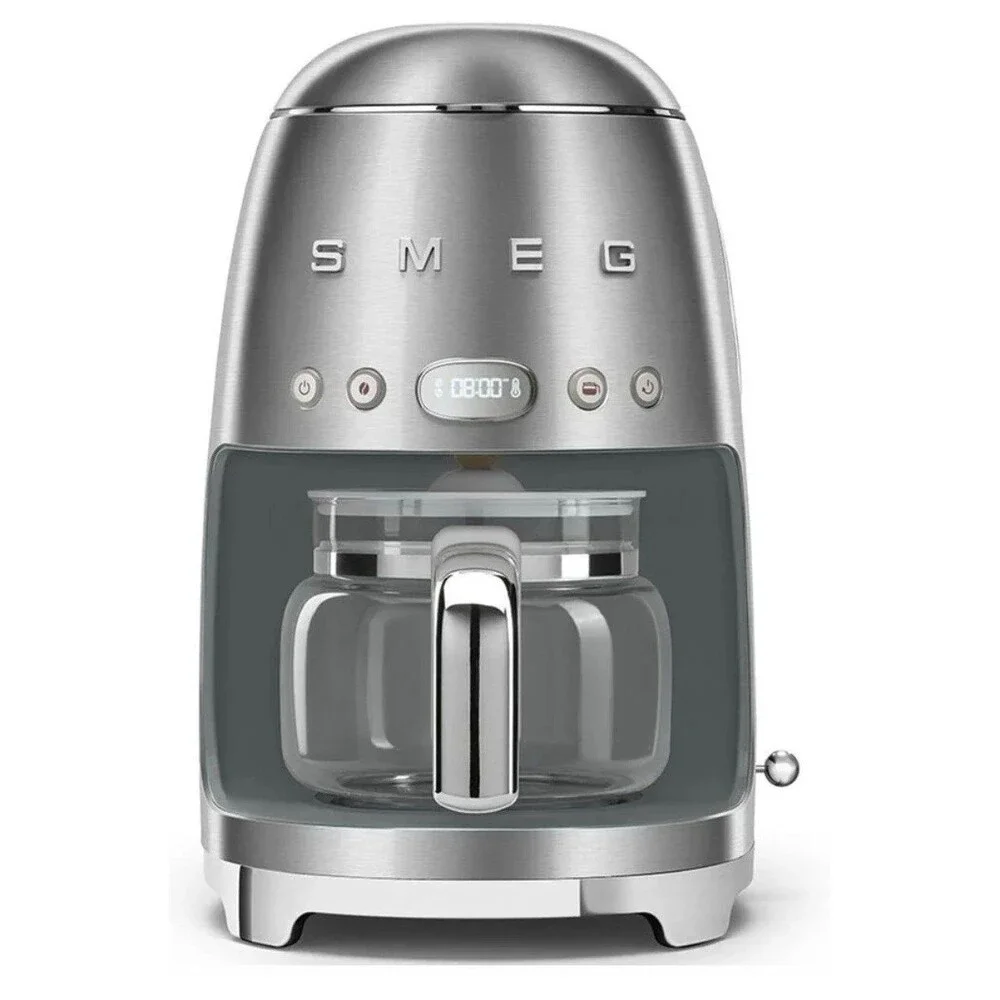 Smeg 50's Retro Style Aesthetic Drip Coffee Machine in stainless